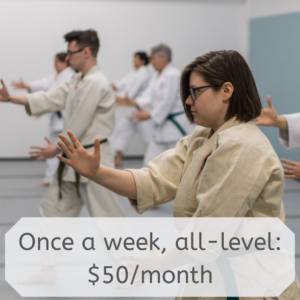 Once a week, all-level: $50/month